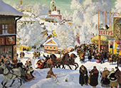 Maslenitsa Eastern Orthodox Holiday By Boris Kustodiev