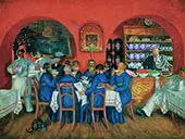 Moscow Tavern By Boris Kustodiev
