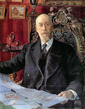 Portrait of Nikolai von Meck By Boris Kustodiev