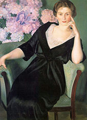 Portrait of Renee Notgaft 1914 By Boris Kustodiev