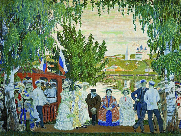Promenade Along Volga River II 1909 | Oil Painting Reproduction