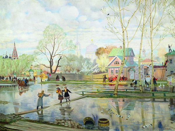 Spring by Boris Kustodiev | Oil Painting Reproduction