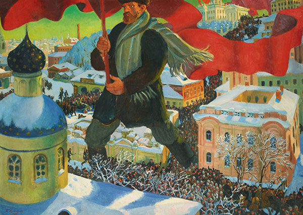 The Bolshevik by Boris Kustodiev | Oil Painting Reproduction