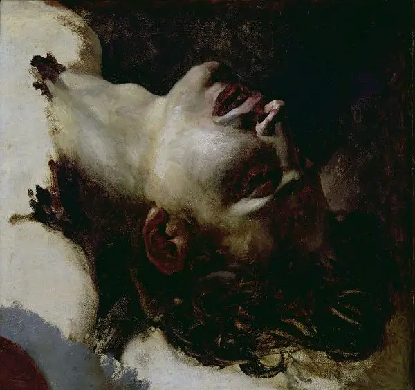 Head of a Dead Young Man By Theodore Gericault