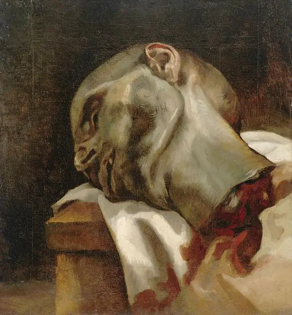 Head of a Guillotined Man By Theodore Gericault
