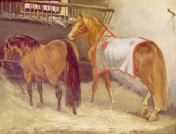 Horses in The Stables By Theodore Gericault