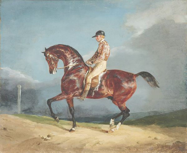 Jockey Riding a Racehorse | Oil Painting Reproduction