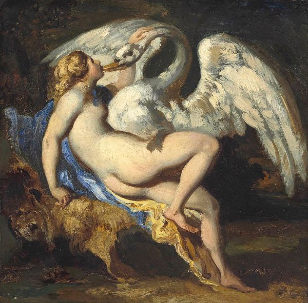 Leda and the Swan by Theodore Gericault | Oil Painting Reproduction