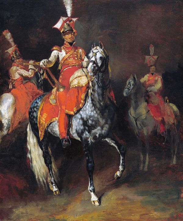 Mounted Trumpeters of Napoleon's Imperial Guard | Oil Painting Reproduction