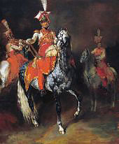 Mounted Trumpeters of Napoleon's Imperial Guard By Theodore Gericault