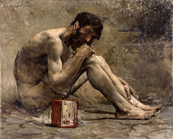 Diogenes 1873 by Jules Bastien Lepage | Oil Painting Reproduction