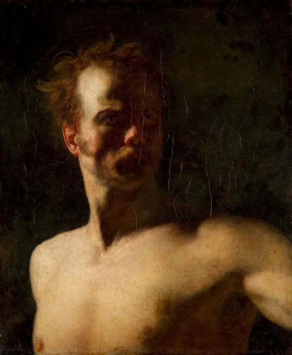 Nude Study By Theodore Gericault