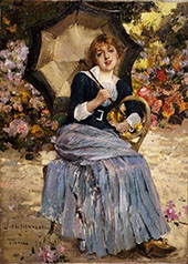 Girl with a Sunshade 1879 By Jules Bastien Lepage