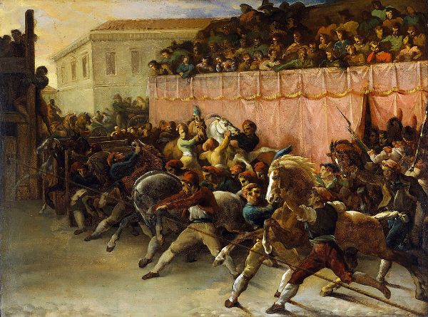 Riderless Racers at Rome 1817 | Oil Painting Reproduction
