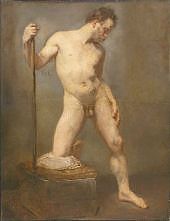 Study of a Male Nude By Theodore Gericault