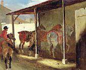 The Barn of Marechal Ferrant By Theodore Gericault