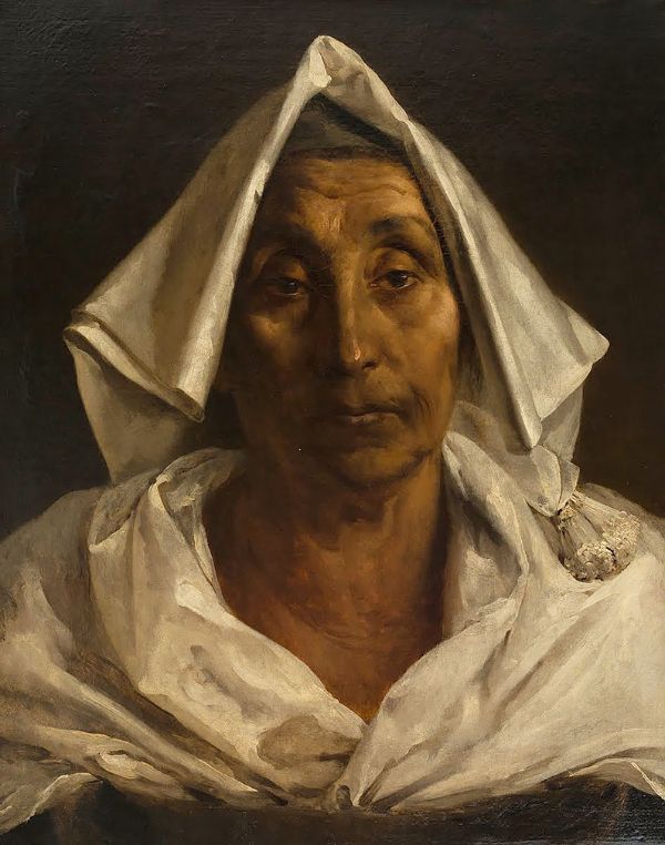 The Old Italian Woman by Theodore Gericault | Oil Painting Reproduction