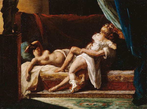 Three Lovers by Theodore Gericault | Oil Painting Reproduction