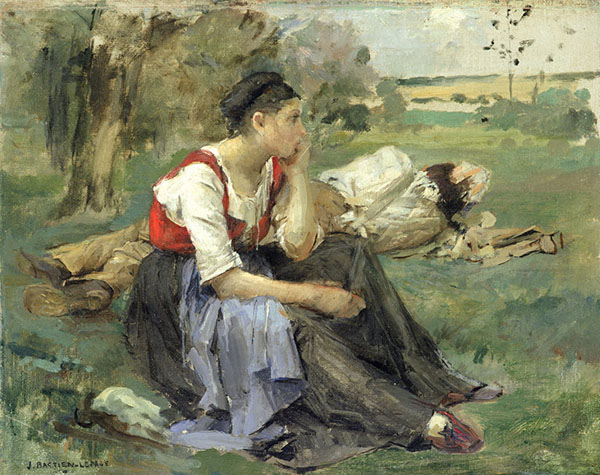 Resting Peasants 1877 by Jules Bastien Lepage | Oil Painting Reproduction