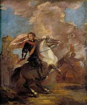 An Officer on Horseback By Sir Joshua Reynolds