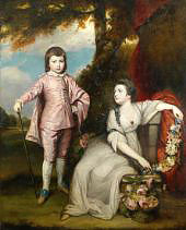 George Capel Viscount Malden and Lady Elizabeth Capel By Sir Joshua Reynolds