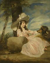 Miss Anna Ward with her Dog 1787 By Sir Joshua Reynolds