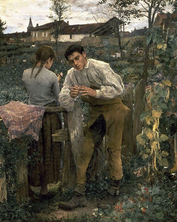 Rural Love 1882 by Jules Bastien Lepage | Oil Painting Reproduction