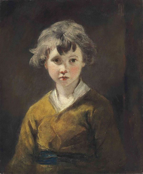 Study of a Young Boy by Sir Joshua Reynolds | Oil Painting Reproduction