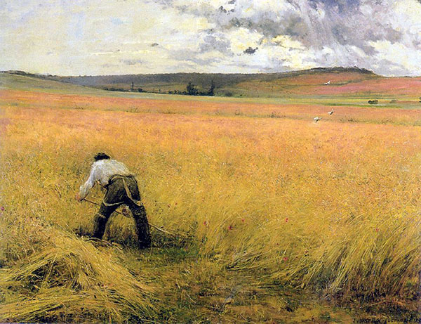 The Ripened Wheat 1880 by Jules Bastien Lepage | Oil Painting Reproduction