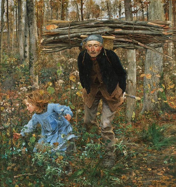 The Wood Gatherer by Jules Bastien Lepage | Oil Painting Reproduction