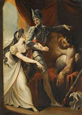 Huon Rescuing Angela from the Giant Angulaffer By Henry Fuseli
