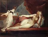 Reclining Nude and Woman at the Piano By Henry Fuseli