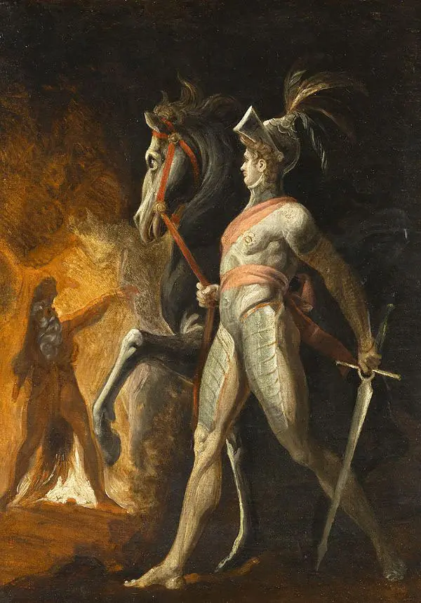 The Meeting of Sir Huon of Bordeaux and Scherasmin By Henry Fuseli