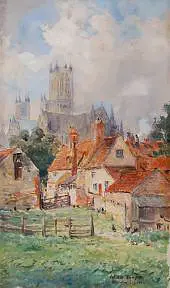 Adam and Eve Inn Lincoln England By Colin Campbell Cooper