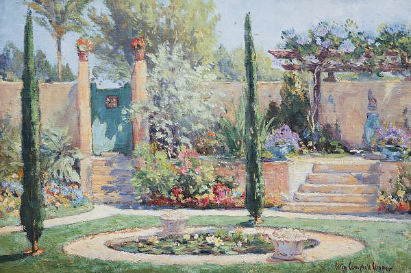 A Garden Path by Colin Campbell Cooper | Oil Painting Reproduction