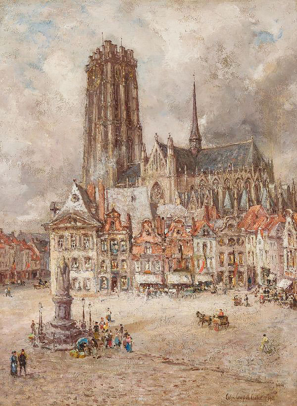 Tableau Toile "Grande Gare Centrale" De Colin Campbell Cooper - Cadre Prêt à Accrocher