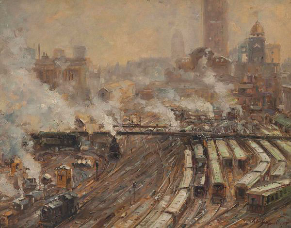 Grand Central by Colin Campbell Cooper | Oil Painting Reproduction