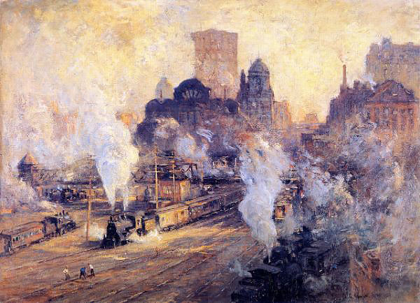 Grand Central Station by Colin Campbell Cooper | Oil Painting Reproduction