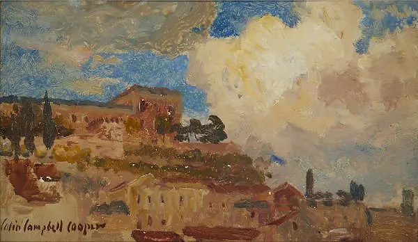 Italian Village Scene By Colin Campbell Cooper