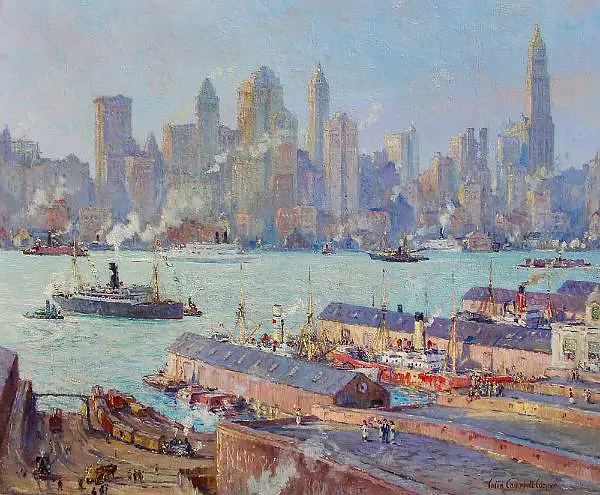 New York from Brooklyn By Colin Campbell Cooper