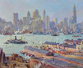 New York from Brooklyn By Colin Campbell Cooper