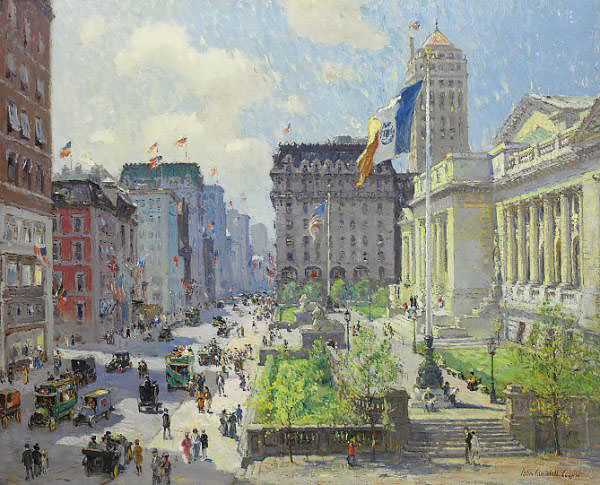 New York Public Library 1915 | Oil Painting Reproduction