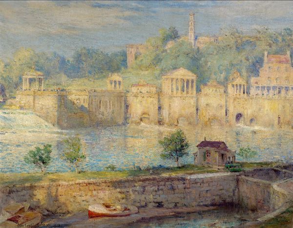 Old Waterworks Fairmount 1913 | Oil Painting Reproduction