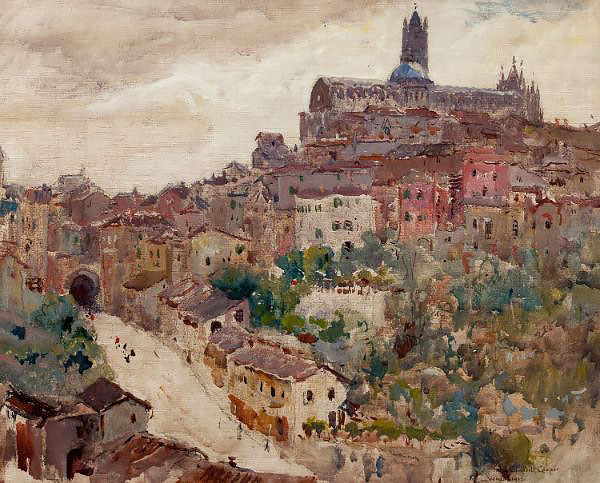 Sketch at Siena 1912 by Colin Campbell Cooper | Oil Painting Reproduction