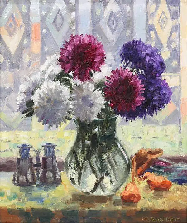 Still Life with Flowers in a Vase By Colin Campbell Cooper