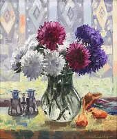 Still Life with Flowers in a Vase By Colin Campbell Cooper