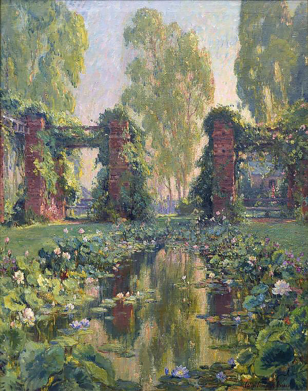 The Lotus Pool by Colin Campbell Cooper | Oil Painting Reproduction