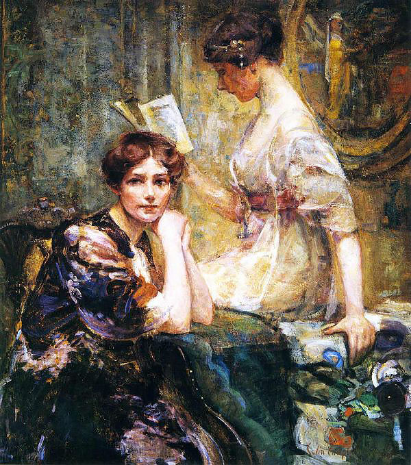 Two Women by Colin Campbell Cooper | Oil Painting Reproduction