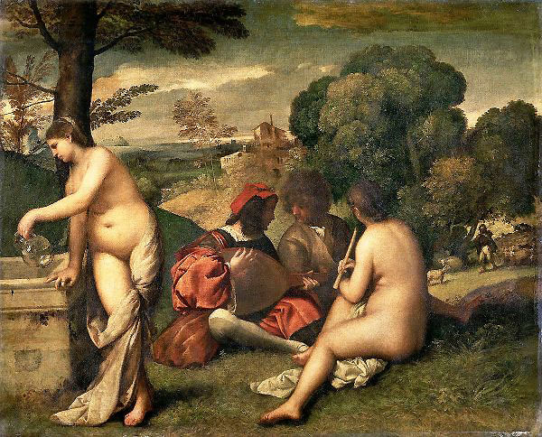 Pastoral Concert by Giorgione | Oil Painting Reproduction