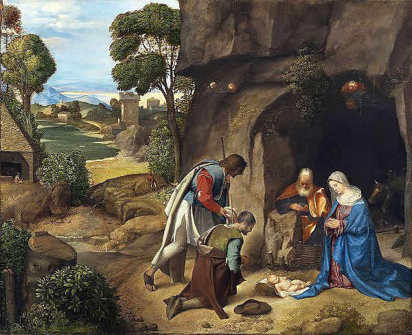 The Adoration of the Shepherds by Giorgione | Oil Painting Reproduction